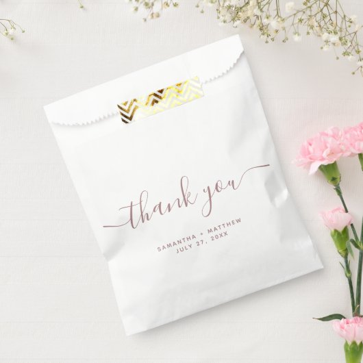 Eenvoudig Stusty Roze Hartelijk dank voor het eleg Bedankzakje (Gezegeld)