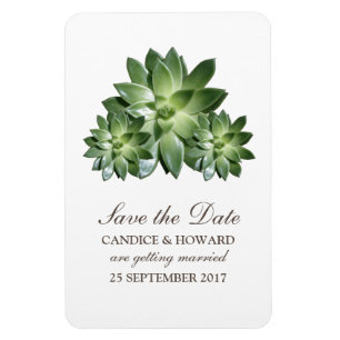 Eenvoudig Succulent sparen de Datum Flexi Magnet Magneet