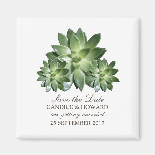 Eenvoudig Succulent sparen de Magnet van de Datum Magneet (Voorkant)