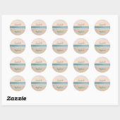 Eenvoudig Sweet 16 Beach Theme Party Ronde Sticker (Vel)