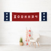 Eenvoudig symbolen - volledige sterren + jouw teks spandoek (Insitu)
