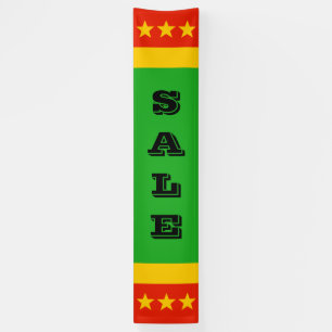 Eenvoudig symbolen - volledige sterren + jouw teks spandoek