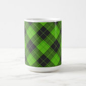 Eenvoudig tartan diagonaal patroon in donkergroen koffiemok (Center)