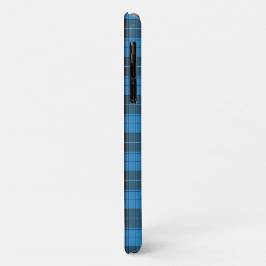 Eenvoudig tartan-patroon in donkerblauw Uncomm Case-Mate iPhone Case (Achterkant/links)