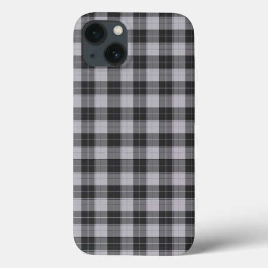 Eenvoudig tartan-patroon in grijs Case-Mate iPhone case (Achterkant)