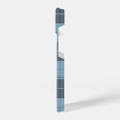 Eenvoudig tartan-patroon in lichtblauw iPhone hoesje (Linkerkant)