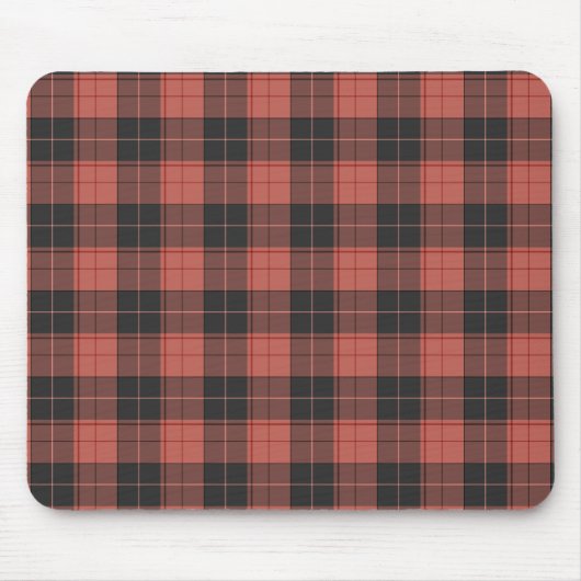 Eenvoudig tartan-patroon in rood muismat (Voorkant)