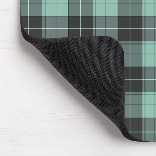 Eenvoudig tartan-patroon in turkooise muismat (Hoek)