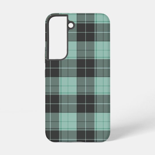 Eenvoudig tartan-patroon in turkooise samsung galaxy hoesje (Achterkant)