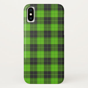 Eenvoudig tartanpatroon in donkergroen iPhone x hoesje