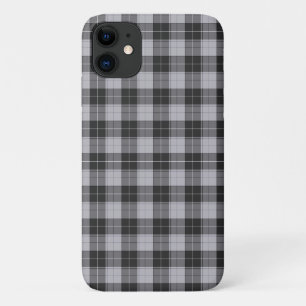 Eenvoudig tartanpatroon in grijs iPhone 11 hoesje