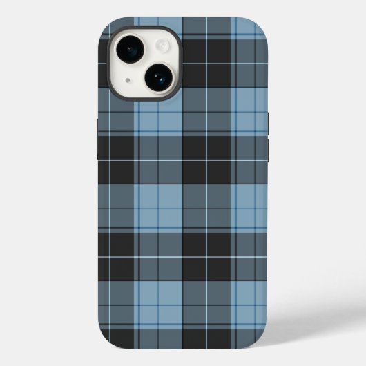 Eenvoudig tartanpatroon in lichtblauw Case-Mate iPhone case (Achterkant)