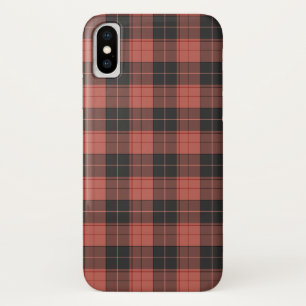 Eenvoudig tartanpatroon in rood iPhone x hoesje