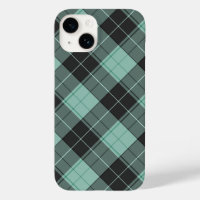 Eenvoudig tartanpatroon in turquoise Case-Mate iPh