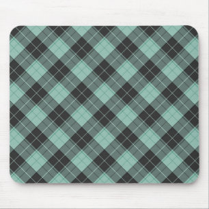 Eenvoudig tartanpatroon in turquoise muismat
