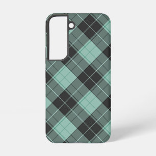 Eenvoudig tartanpatroon in turquoise Samsung Galax Galaxy Hoesje