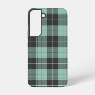 Eenvoudig tartanpatroon in turquoise samsung galaxy hoesje