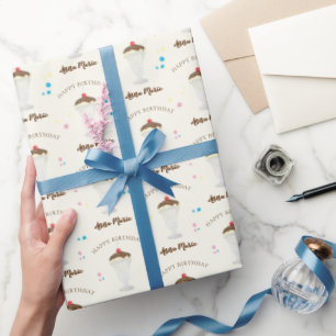 Eenvoudig te bevestigen kindertijd, kleurrijk ijs, cadeaupapier