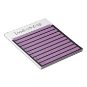 Eenvoudig te doen op maat gelijnde witte magenta m notitieblok (Schuin)