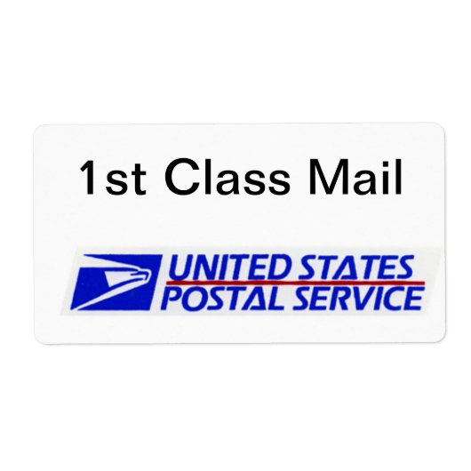 Eenvoudig te identificeren USPS First Class Mail Etiket (Voorkant)