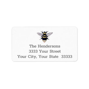 Eenvoudig te lezen Bumble Bee Retouradres Etiket