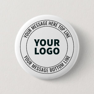 Eenvoudig te vervangen door uw logo of afbeelding ronde button 5,7 cm