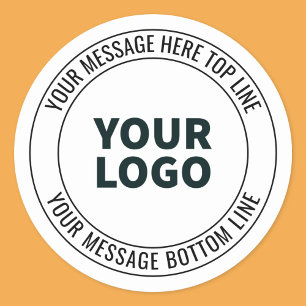 Eenvoudig te vervangen door uw logo of afbeelding ronde sticker