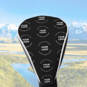 Eenvoudig te vervangen Logo & bewerkbaar tekstpatr Golfheadcover