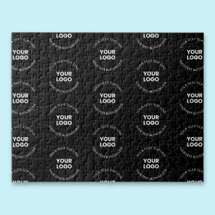 Eenvoudig te vervangen Logo & bewerkbaar tekstpatr Legpuzzel