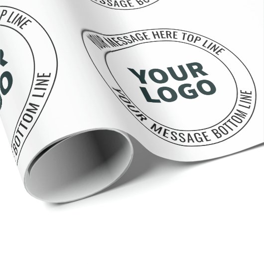 Eenvoudig te vervangen met uw Logo of Afbeelding Cadeaupapier (Rol Hoek)