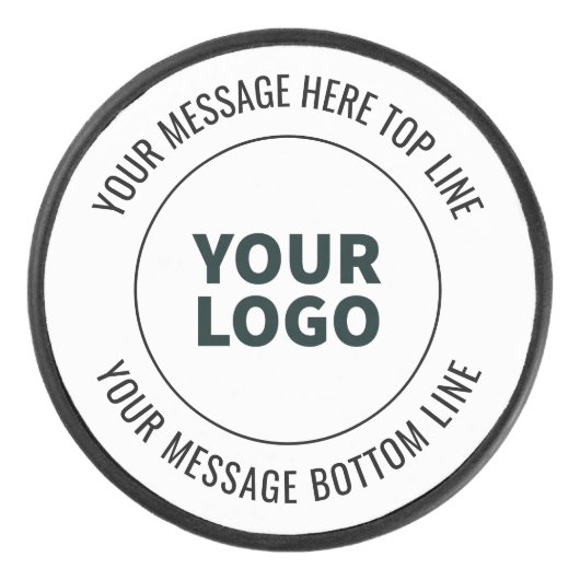 Eenvoudig te vervangen met uw Logo of Afbeelding Hockey Puck (Voorkant)