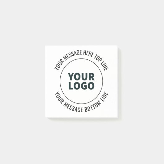 Eenvoudig te vervangen met uw Logo of Afbeelding Post-it® Notes (Voorkant)