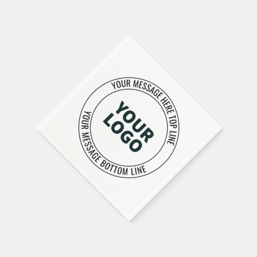 Eenvoudig te vervangen met uw Logo of Afbeelding Servet (Hoek)