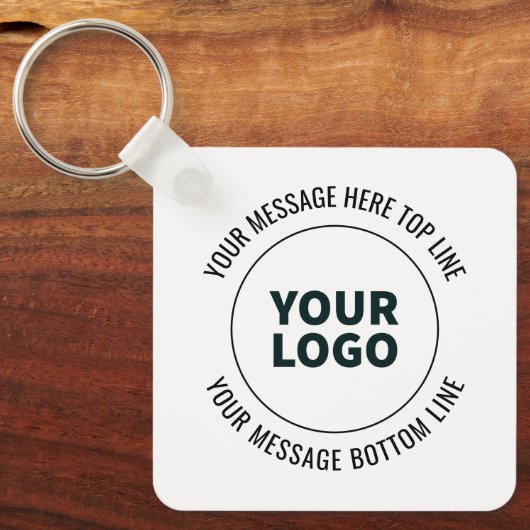 Eenvoudig te vervangen met uw Logo of Afbeelding Sleutelhanger (Voorkant)