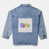 Eenvoudig tekstontwerp denim jacket (Achterkant)