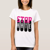Eenvoudig tekstontwerp "STOP HATE"