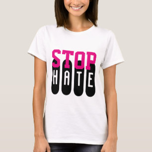 Eenvoudig tekstontwerp "STOP HATE" T-shirt