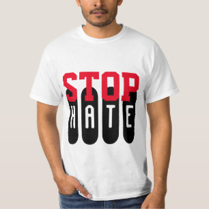 Eenvoudig tekstontwerp "STOP HATE" T-shirt