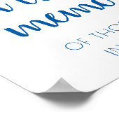 Eenvoudig Ter Herinnering | French Blue Memorial Poster (Hoek)