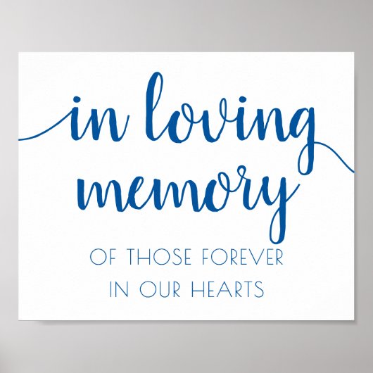 Eenvoudig Ter Herinnering | French Blue Memorial Poster (Voorkant)
