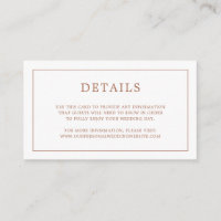Eenvoudig terracotta monogram elegante bruiloft