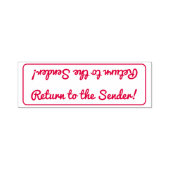 Eenvoudig "Terug naar de afzender!" Rubber Stempel (Design)