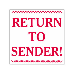 Eenvoudig "TERUG NAAR VERZENDING!" Rubber Stempel