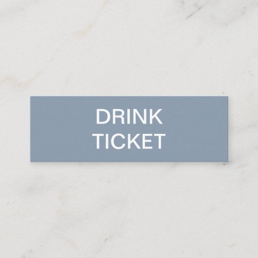 Eenvoudig Ticket van de Drink van het Bindend van (Voorkant)