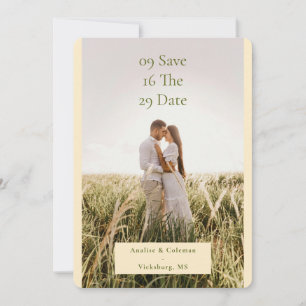 Eenvoudig Tijdloos Lettertype Volledige Foto Save The Date