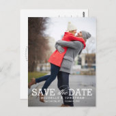 Eenvoudig Timeless EDITABLE KLOR sparen de Datum Briefkaart (Voorkant / Achterkant)