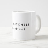 Eenvoudig tinloos, wit, creatief extra grote beker (Voorkant rechts)