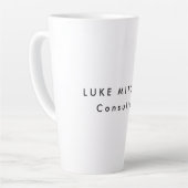 Eenvoudig tinloos, wit, creatief latte mok (Linkerhoek)