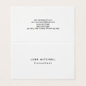 Eenvoudig tinloos, wit, creatief visitekaartjes (Buitenkant ongevouwen)