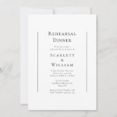 Eenvoudig traditioneel bruiloft repetitie diner kaart (Voorkant)